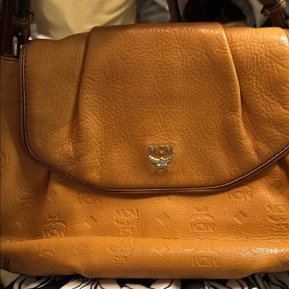MCM Orange Leather Bag